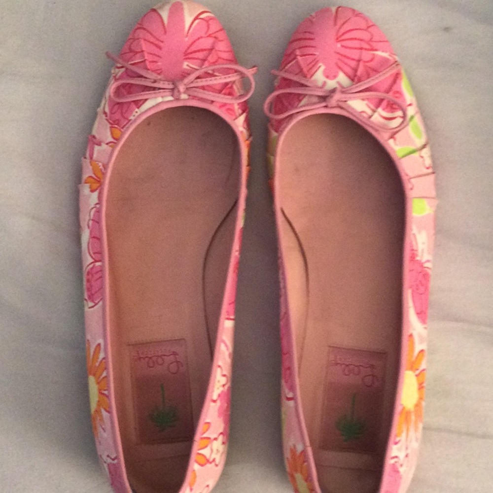 Pink Lilly Pulitzer flats